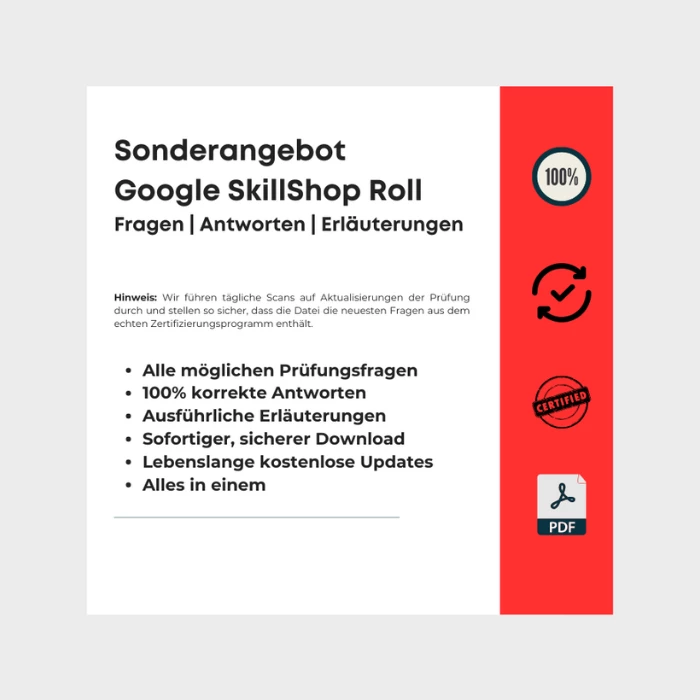 Antworten Sonderangebot Google SkillShop Roll